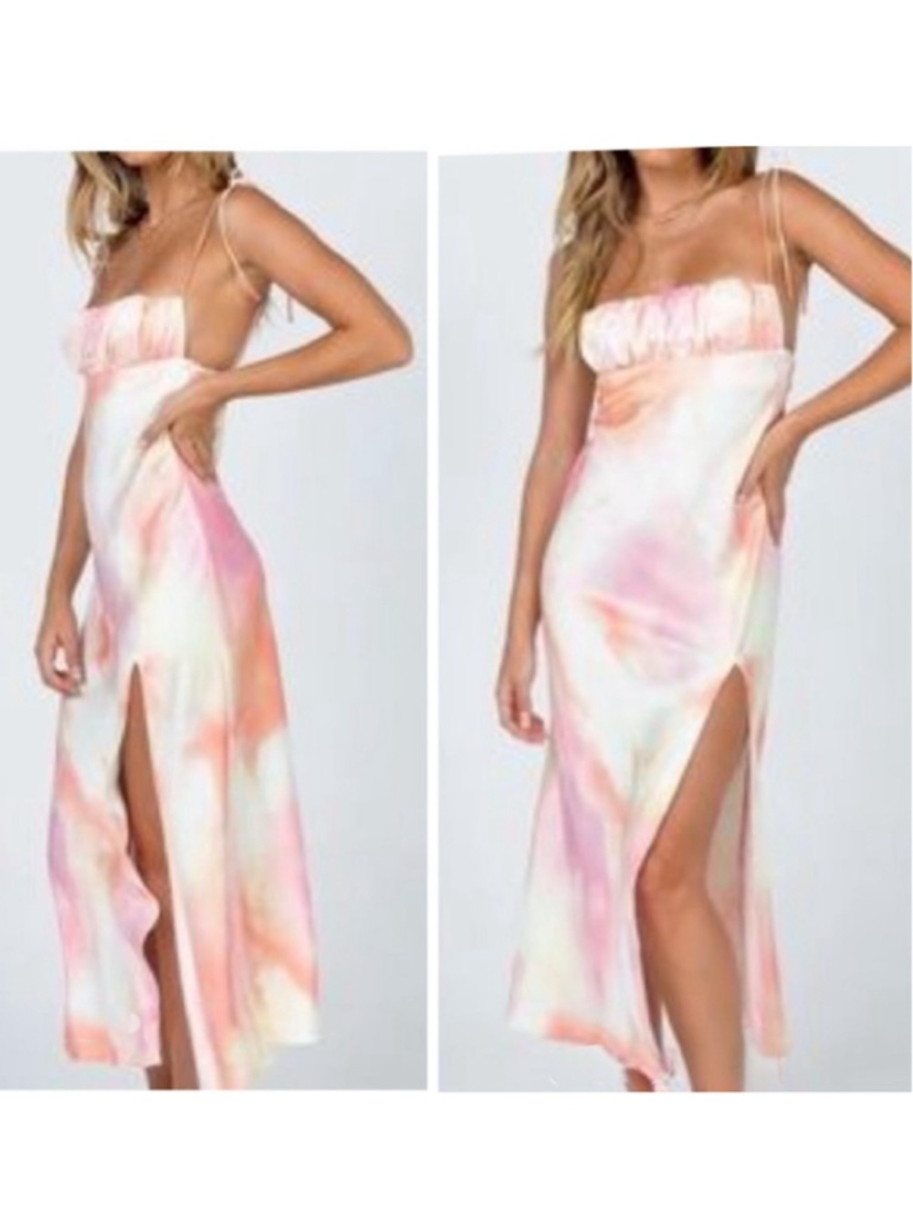 Princess Polly Carsa Slip Dress Tie Dye Size 4 Autumn wedding guest dress